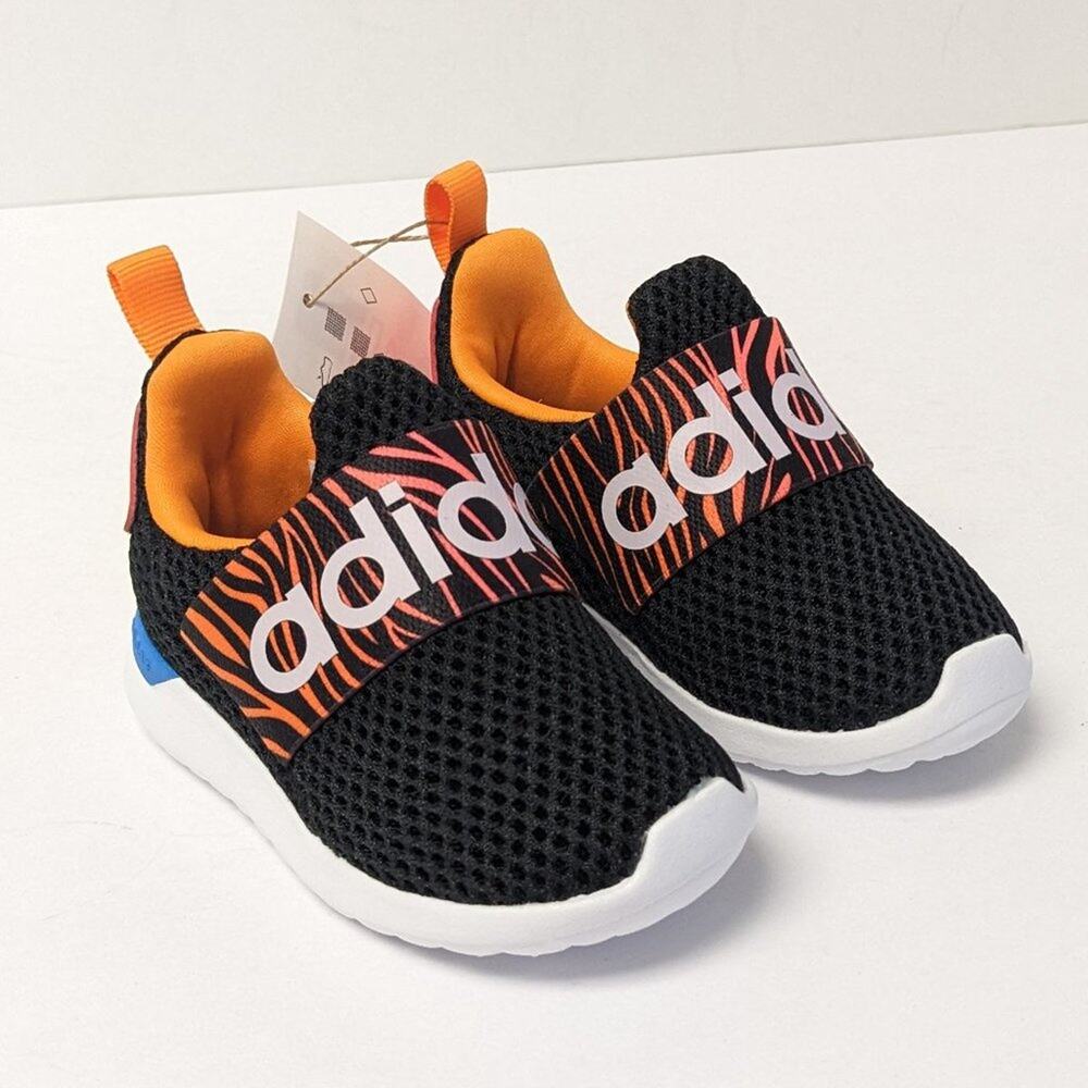 Adidas Lite Racer Adapt 4 Sneakers, Black/Orange, Toddlers 5